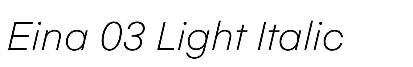 Eina 03 Light Italic